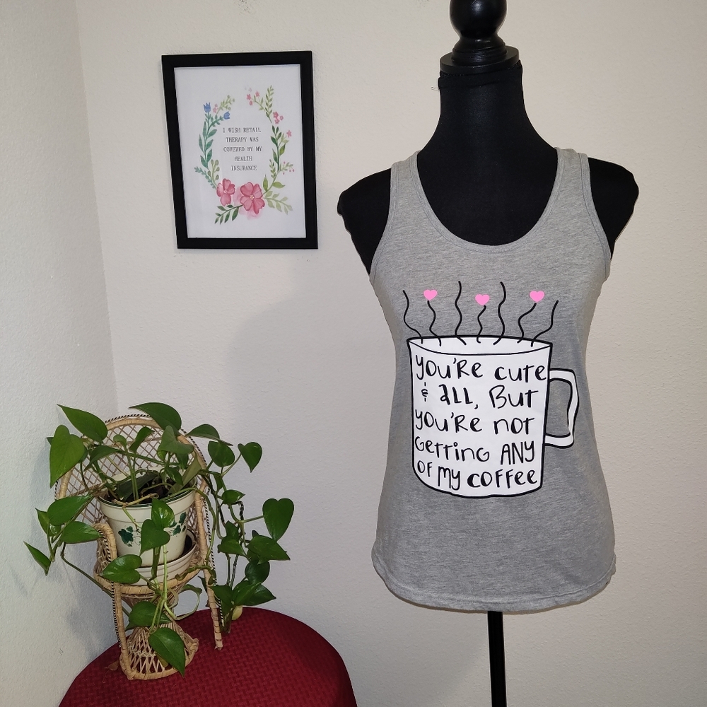 Mentally Exhausted Womens Racerback Tank  Size Medium Summer Workout Casual